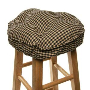 4 New Country Black padded cushion Bar Stool covers - SALE